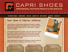 Tablet Screenshot of caprishoes.com
